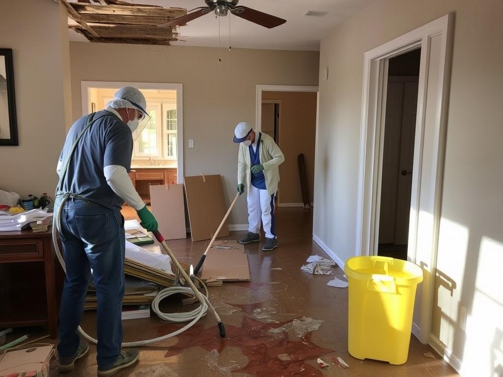 Flood cleanup after storm in Tucson AZ residence