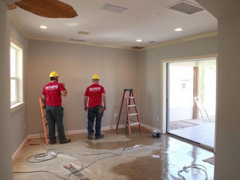 Reconstruction after water damage repair in Tucson AZ property